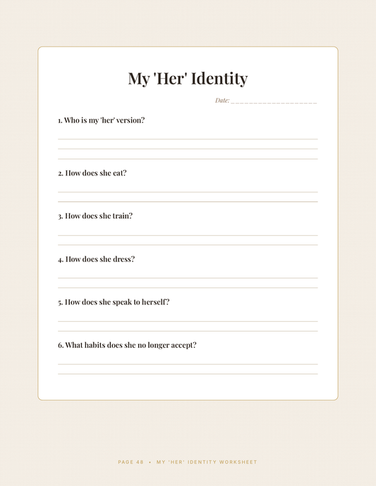 Becoming Her — printable worksheets